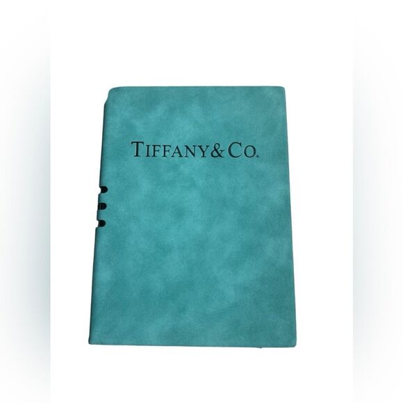 TIFFANY & CO. Suede Leather Notebook & Pen - Picture 2 of 9